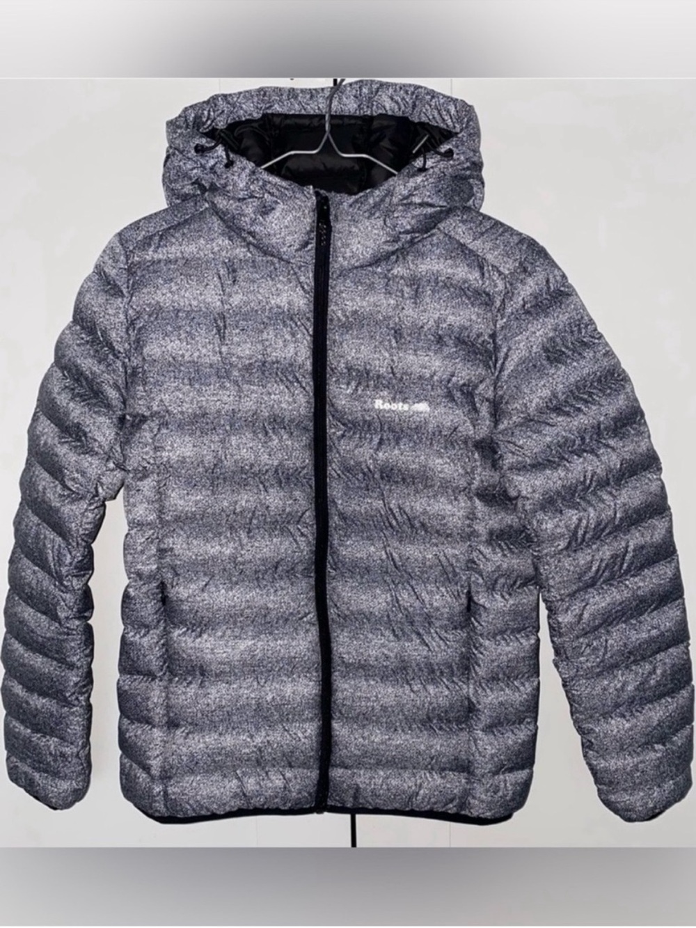 Roots Women's Packable Down Jacket Small Salt & Pepper